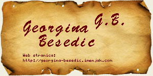 Georgina Besedić vizit kartica